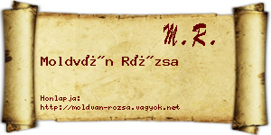 Moldván Rózsa névjegykártya