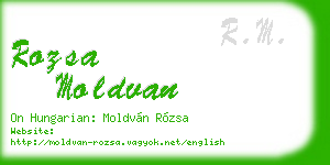 rozsa moldvan business card